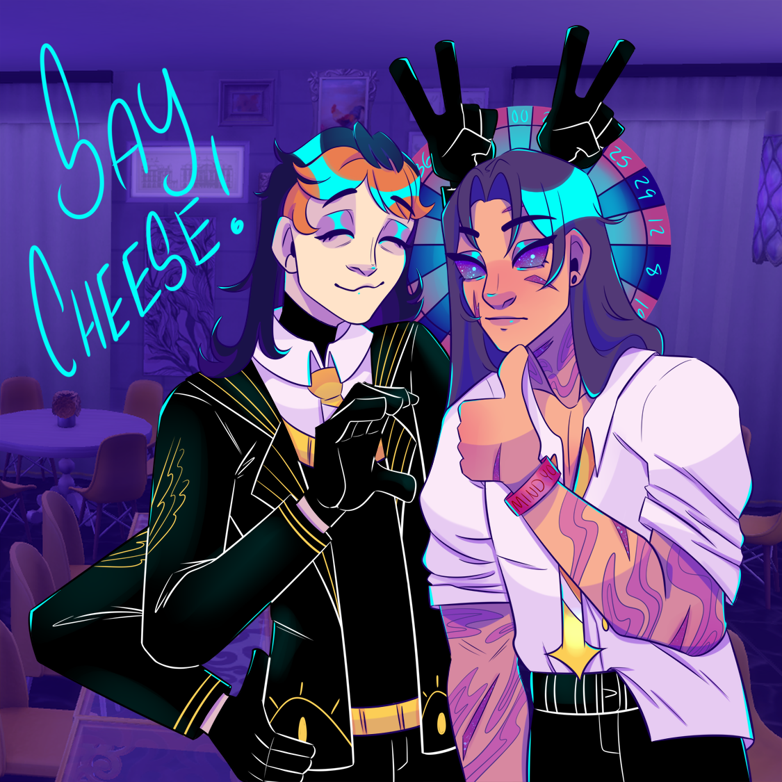 getting commissioned to have ur friend's oc interact w ur oc (◕‿◕) 